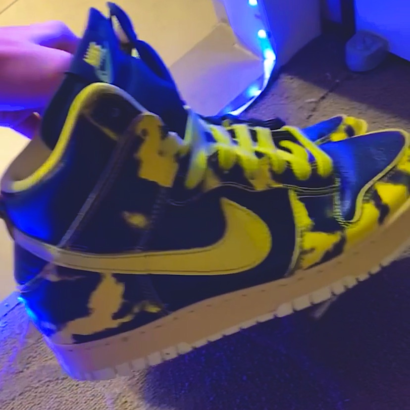 Used Nike Dunk High 1985 Sp Yellow Acid Wash